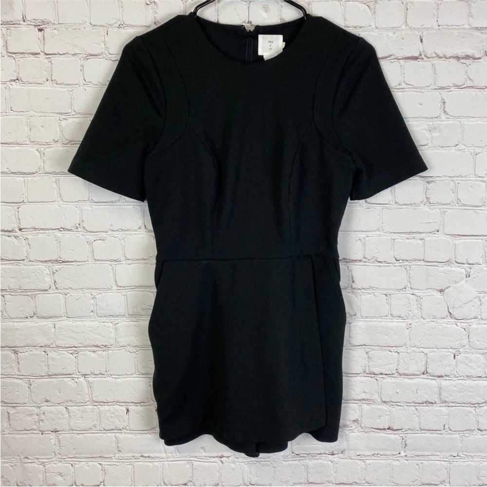 ALICE & URBAN OUTFITTERS Black Skirted Romper Size 4 Preppy Casual Chic - Picture 6 of 8
